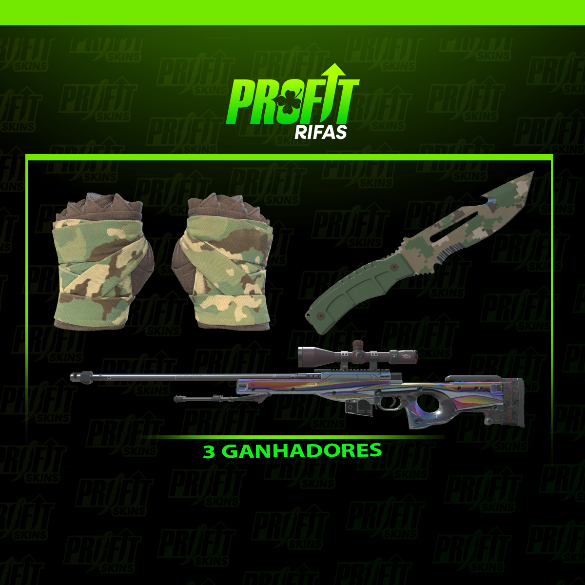 3 PREMIOS - GLOVE | KNIFE | AWP